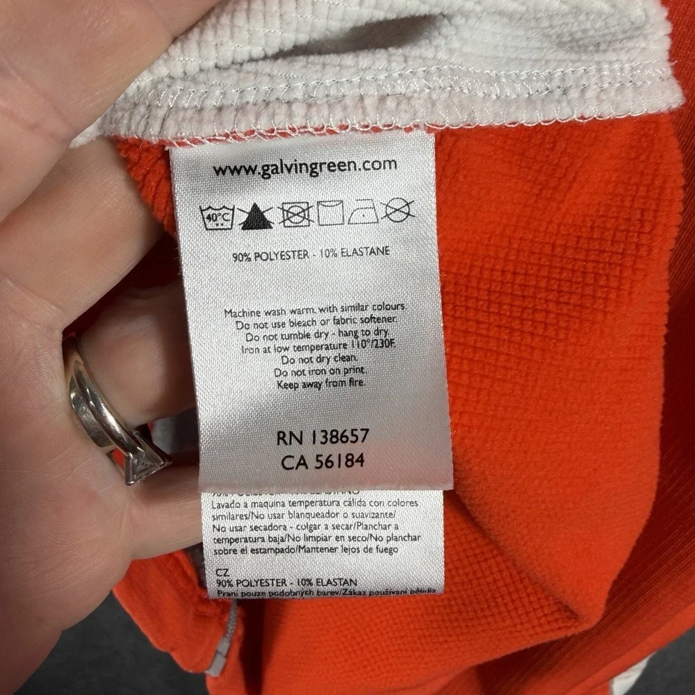 Galvin Green Insula Technology Full Zip Jacket Size XL Orange White Golf Light